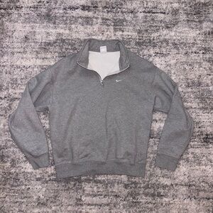 Nike Men's Zip-Up Gray Sweater